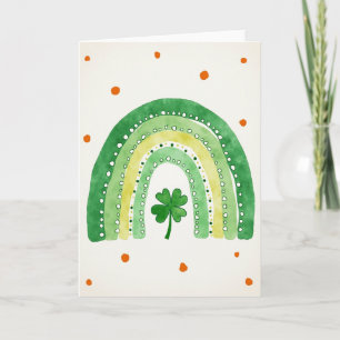 Carte d'art Arc-en-ciel Vert Chanceux