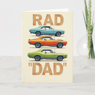 Carte d'art automobile rétro rad papa