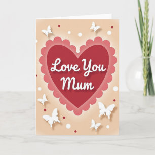 Carte d'art avec amour pour maman