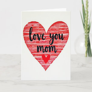 Carte d'art avec amour pour maman