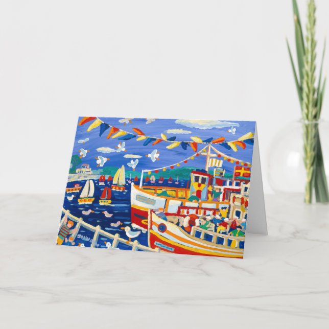 Carte d'art : Beany Casquettes et bateaux de plais (Devant)