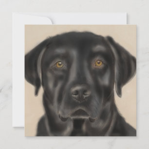 Carte d'art Black Labrador