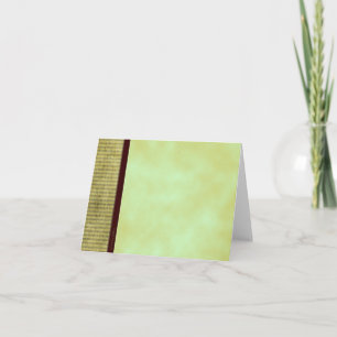 Carte d'art blanc personnalisée à thé vert