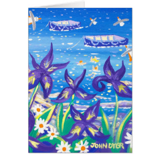 Carte d'art : Bleu d'iris