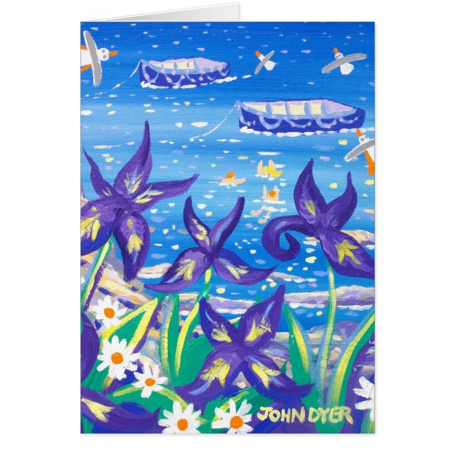 Carte d'art : Bleu d'iris (Devant)