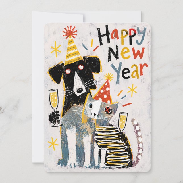 Carte d'art Bonne Année (Devant)