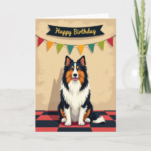 Carte d'art canine festive