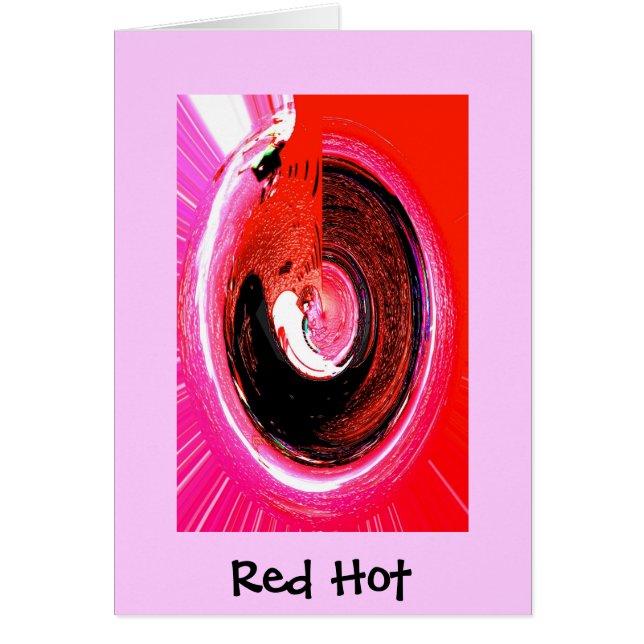 Carte d'art chaud rouge (Devant)