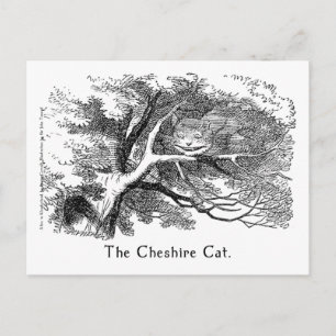 Carte d'art Cheshire Cat Alice au pays des merveil