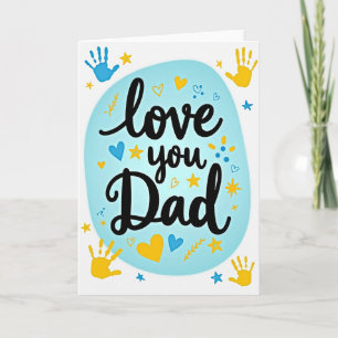 Carte d'art Ciel Bleu Je t'aime Papa