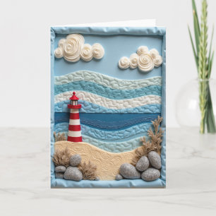 Carte d'art côtier pour un joyeux anniversaire