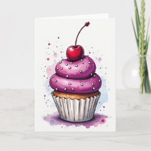 Carte d'art Cupcake Sucré