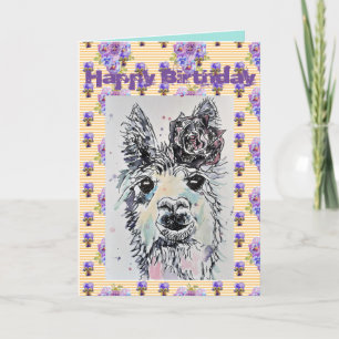 Carte d'art Cute Alpacca Llama