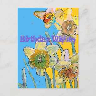 Carte d'art Daffodicolor Yellow Spring Flower