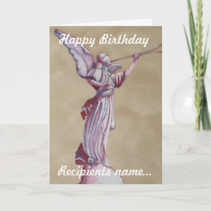 Carte d'art d'Anniversaire Personnalisée Rose Ange