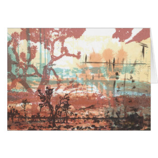 Carte d'art d'arbres de Joshua de désert de Mojave