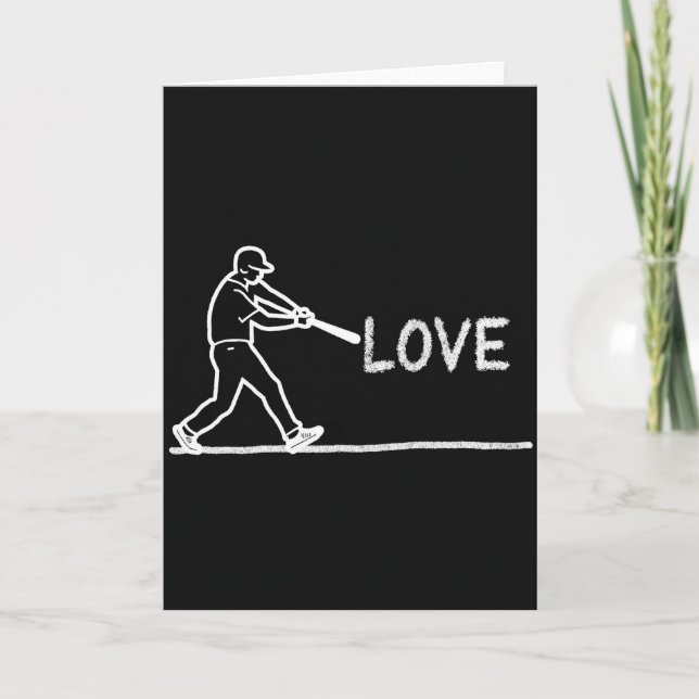 Carte d'art de baseball Amour du jeu (Devant)