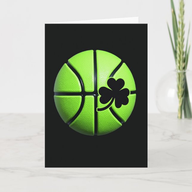 Carte d'art de basketball chanceux (Devant)