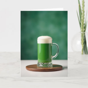 Carte d'art de boisson vert émeraude