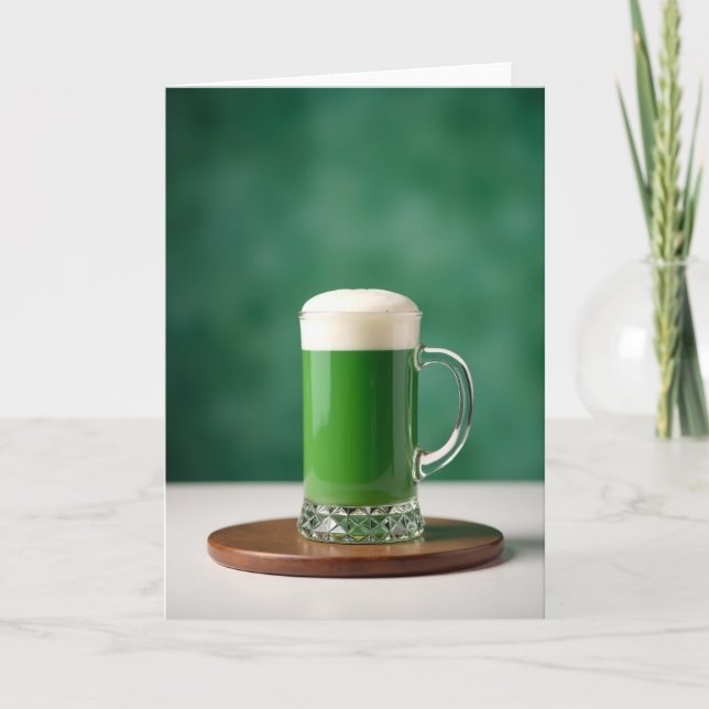 Carte d'art de boisson vert émeraude (Devant)