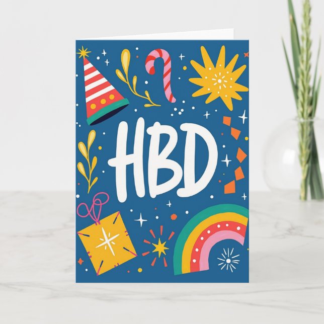 Carte d'art de célébration vibrante (Devant)