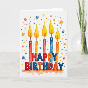 Carte d'art de chandelle festive