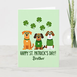 Carte d'art de chien pour la Saint-Patrick