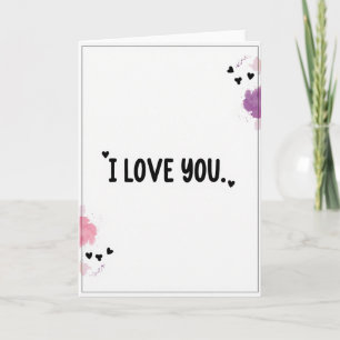 Carte d'art de cœur Je t'aime