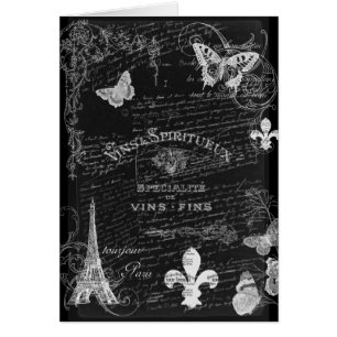 Carte d'art de collage de Toujours Paris