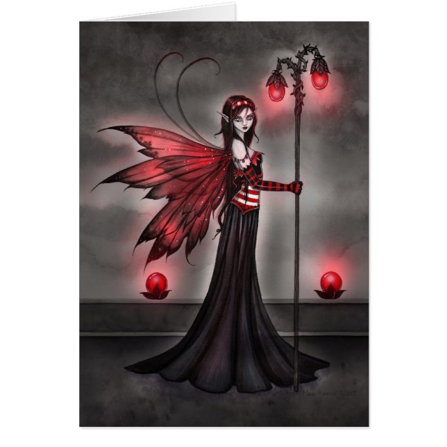 Carte d'art de fantaisie de fée rubis gothique (Devant)