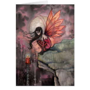 Carte d'art de fée gothique d'automne par Molly Ha