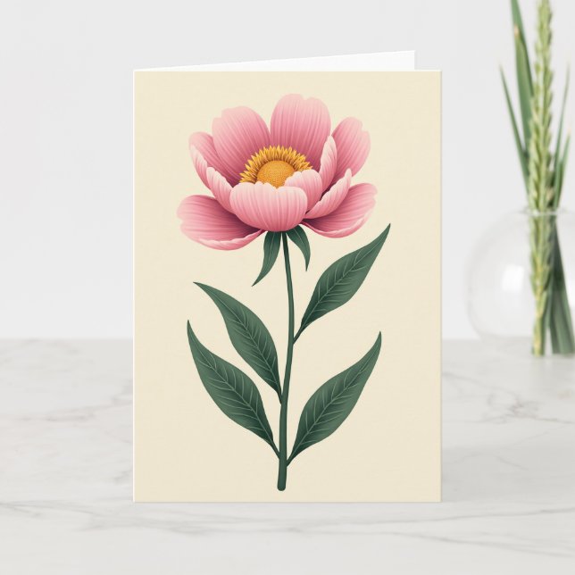 Carte d'art de fleur de cerisier rose (Devant)