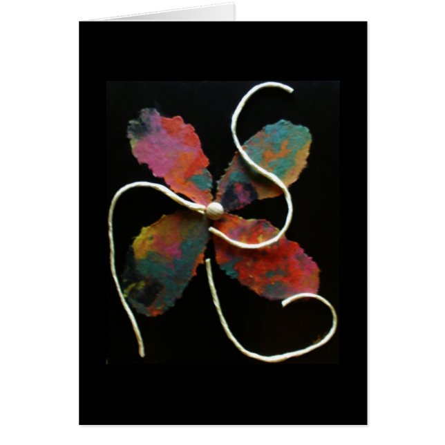 Carte d'art de fleur de médias mélangés (Devant)