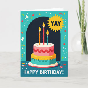 Carte d'art de gâteau d'anniversaire