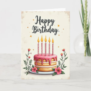 Carte d'art de gâteau de célébration
