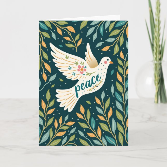 Carte d'art de la colombe paisible (Devant)