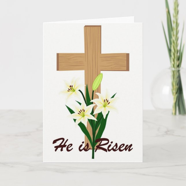 Carte d'art de la croix de Lily ressuscité (Devant)