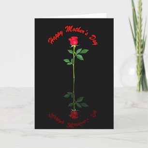 Carte d'art de la fête des mères Crimson Rose