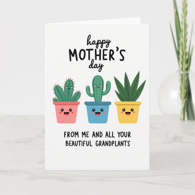 Carte d'art de la fête des mères Grandplants (Devant)