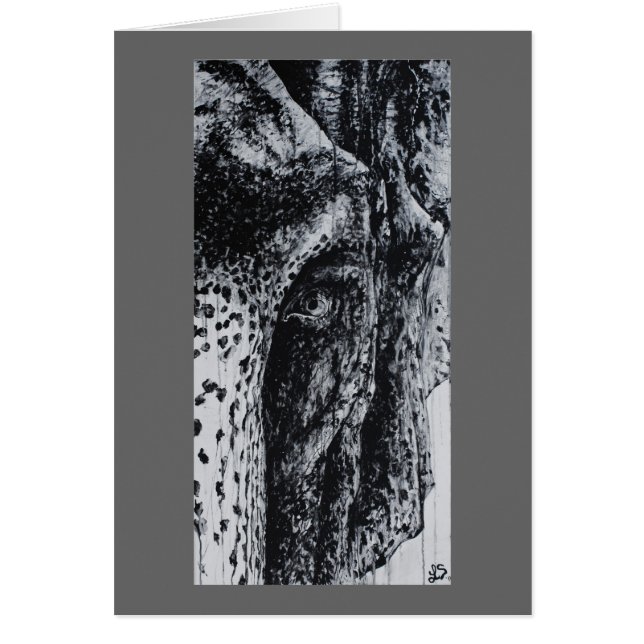 Carte d'art de la jungle faunique de l'éléphant El (Devant)