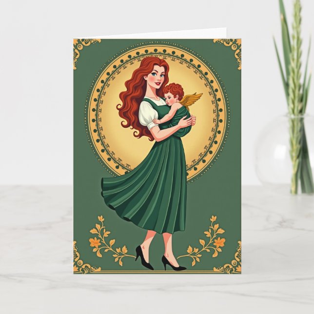 Carte d'art de la mère et de l'enfant (Devant)