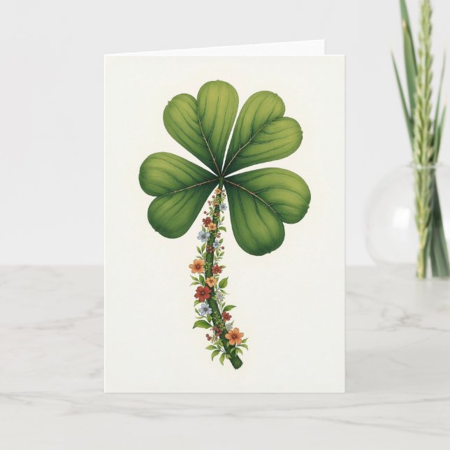 Carte d'art de la nature Lucky Leaf (Devant)