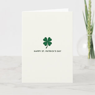 Carte d'art de la Saint-Patrick avec trèfle