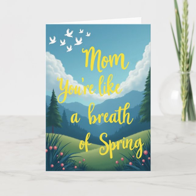 Carte d'art de l'amour de maman de printemps (Devant)