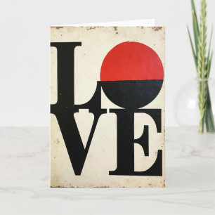 Carte d'art de l'amour minimaliste