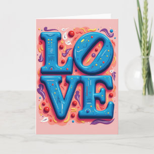 Carte d'art de l'amour simple