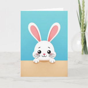 Carte d'art de lapin amical