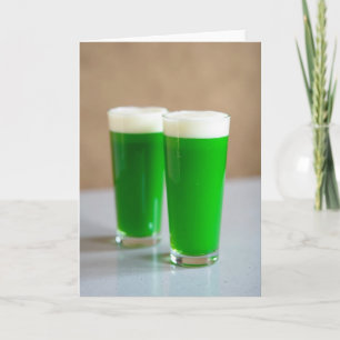 Carte d'art de mousse de boissons verts