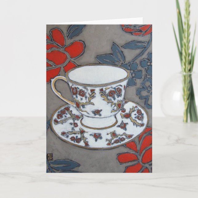 Carte d'art de "porcelaine tendre" (Devant)