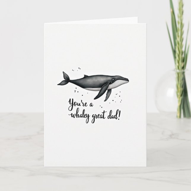 Carte d'art de super papa Whaley (Devant)